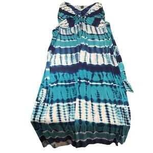 Design History Tie Dye Maxi Dress Tie Back